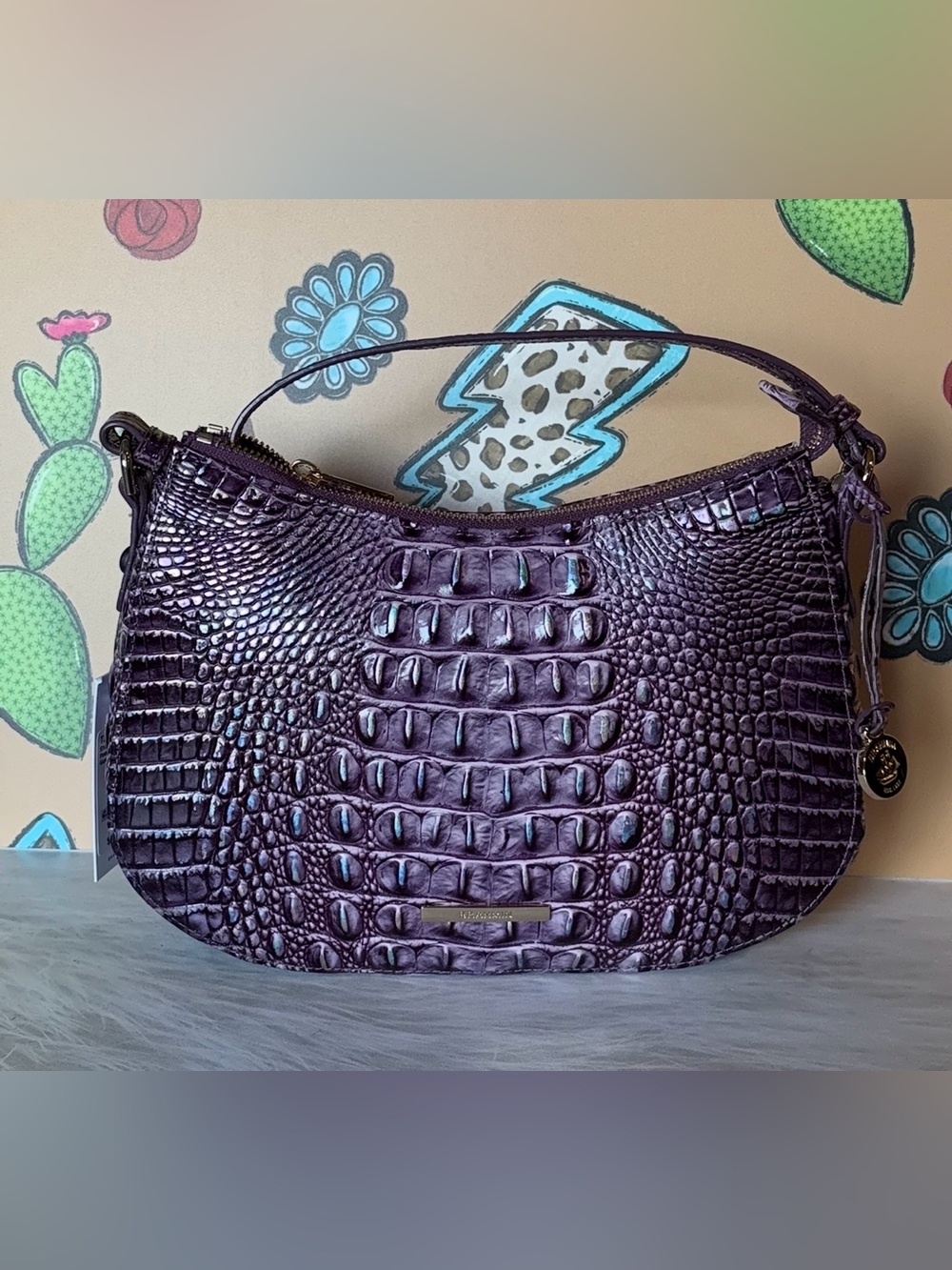 Brahmin Shayna Passion Purple Melbourne
Genuine Leather NWT Crossbody FIRM